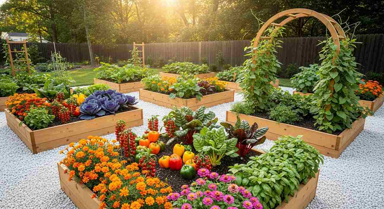 Edible Flower Border Garden