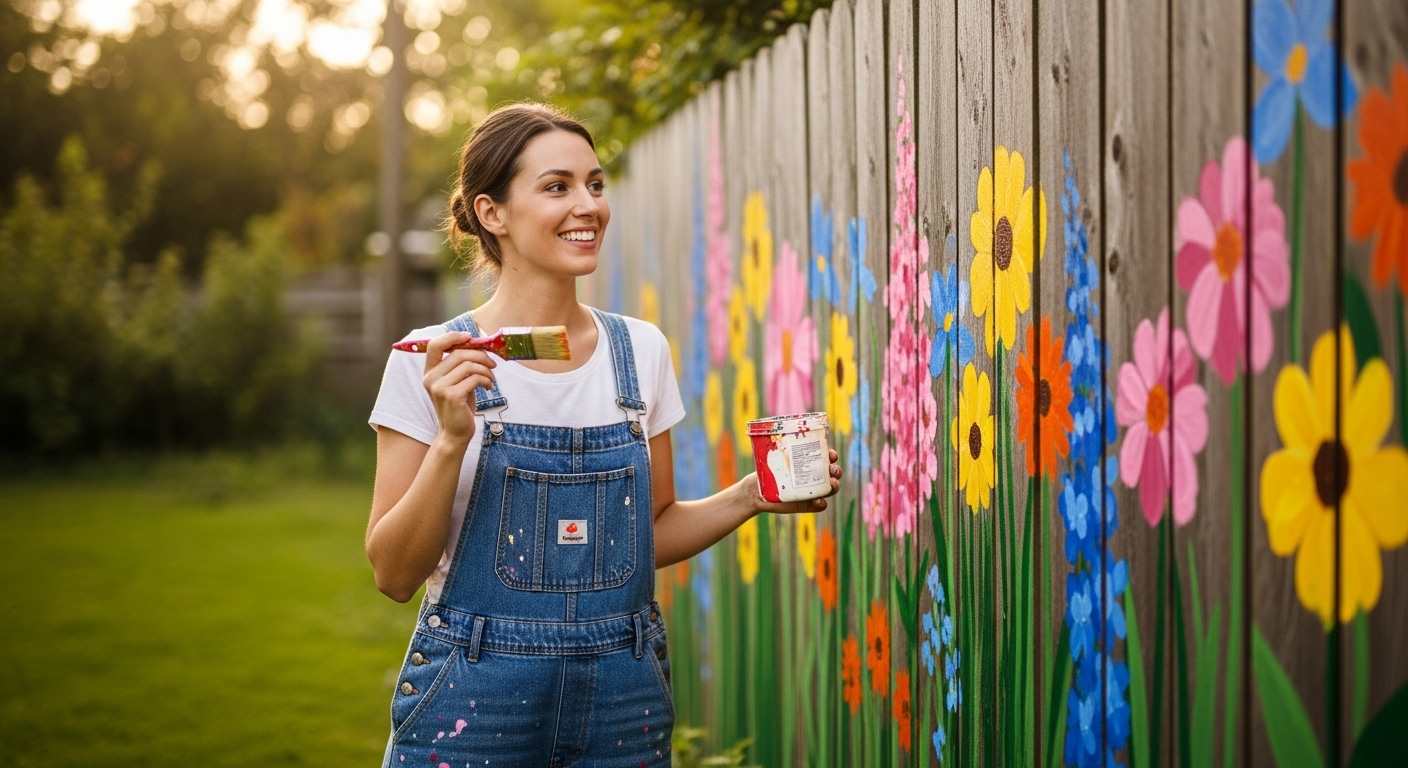  Wood Fence Painting