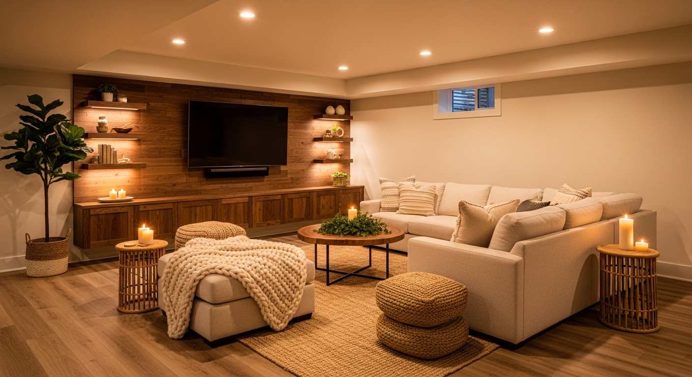 Accent wall Basement
