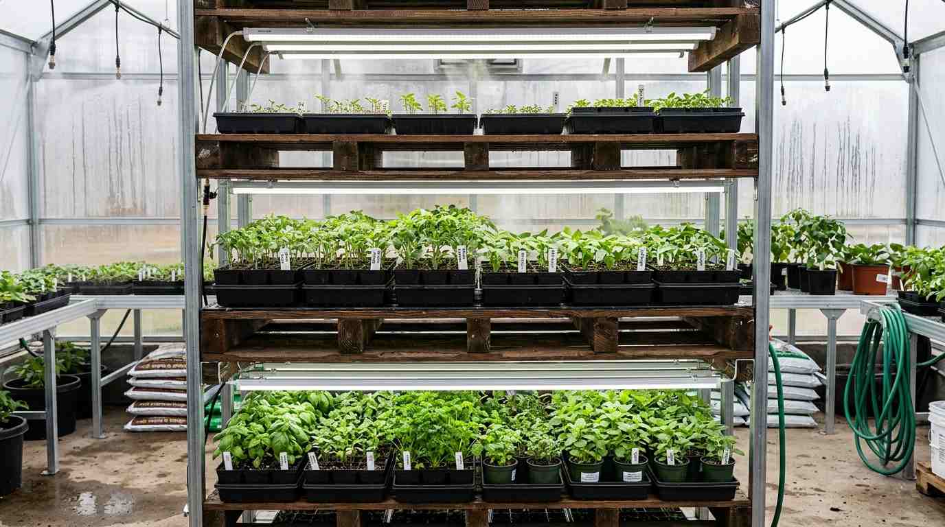 Pallet Greenhouse Shelving