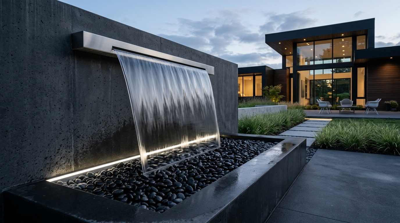 Modern Minimalist Waterfall