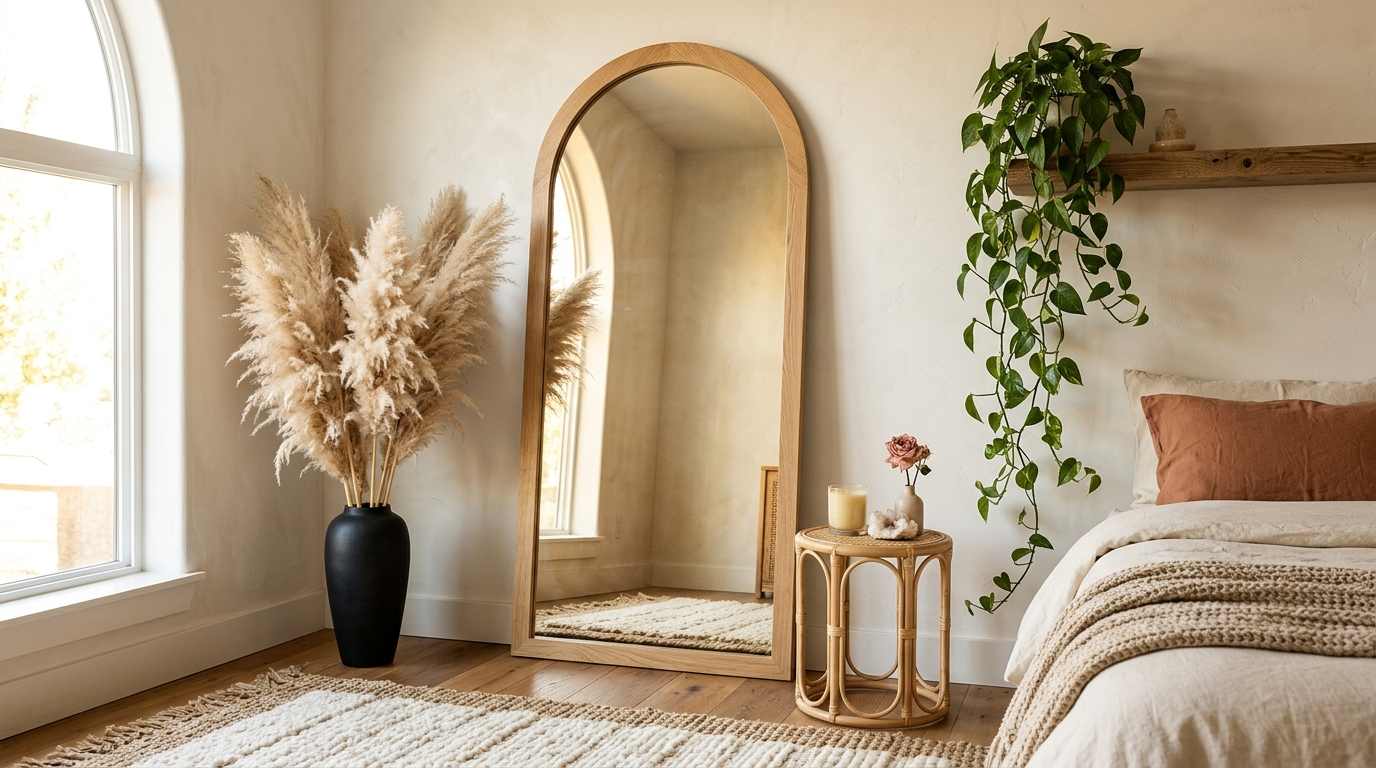 Arch-Shaped Bohemian Mirror
