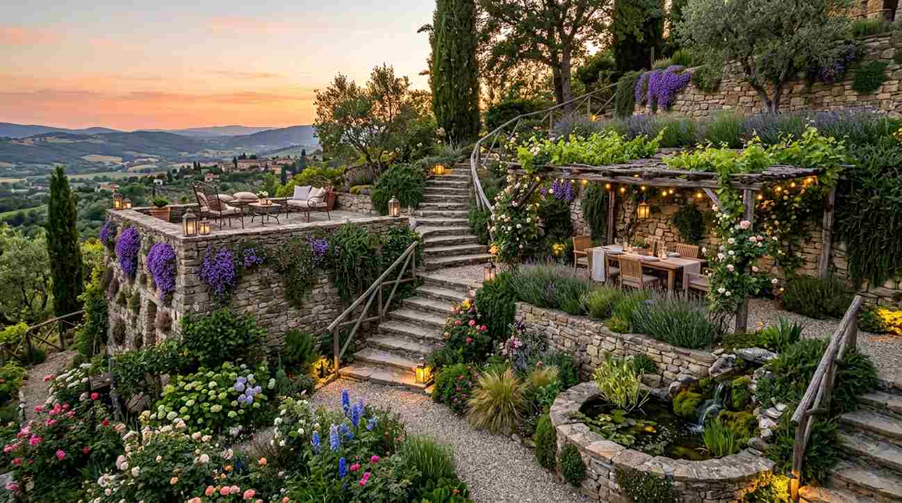 Multi-Level Terraced Garden