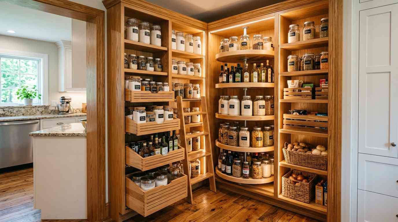 Corner Walk-In Pantry Solution