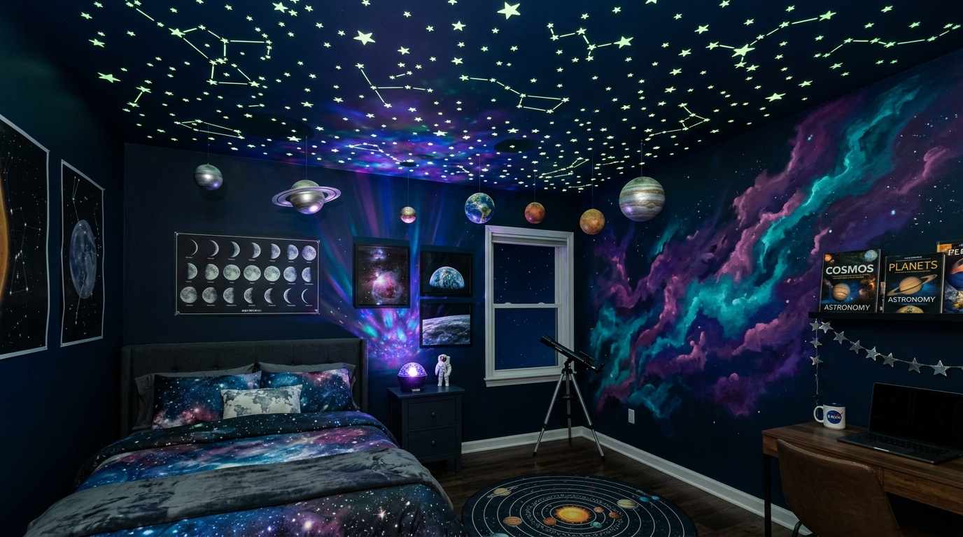 Galaxy & Night Sky Cosmic Room
