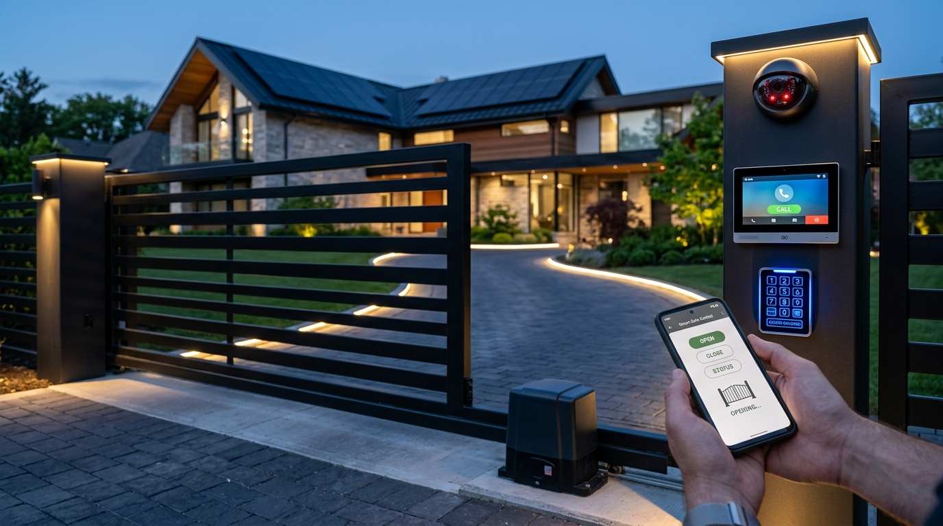 Smart Driveway Gate with Technology
