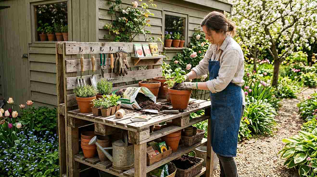 Pallet Potting Bench
