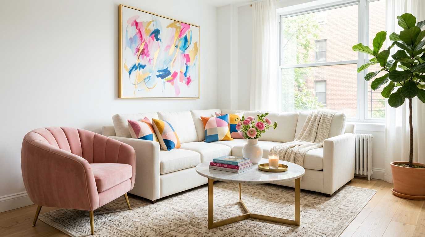 Colorful Contemporary Living Space