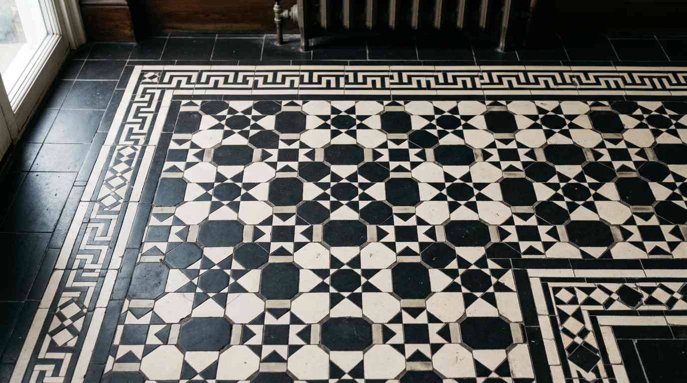 Black and white Floor Tiles