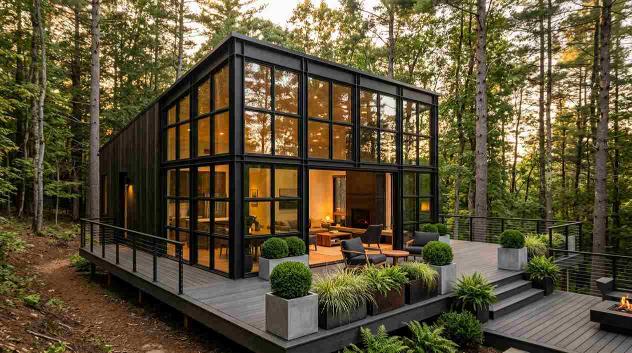 Modern Glass-Enclosed Deck 