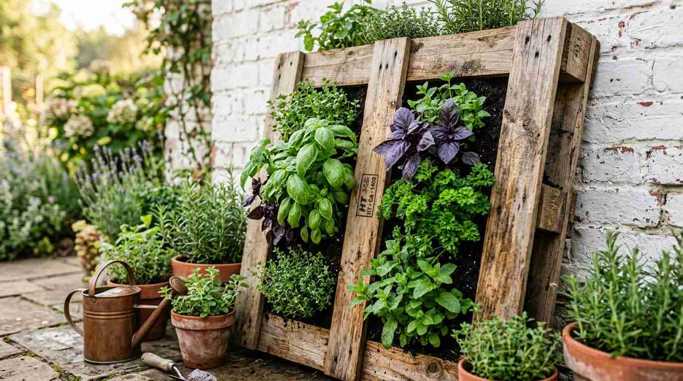 Horizontal Pallet Raised Bed