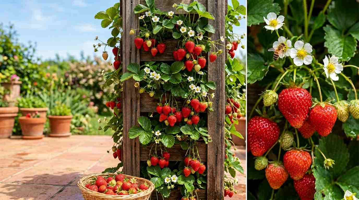 Strawberry Tower Pallet Garden