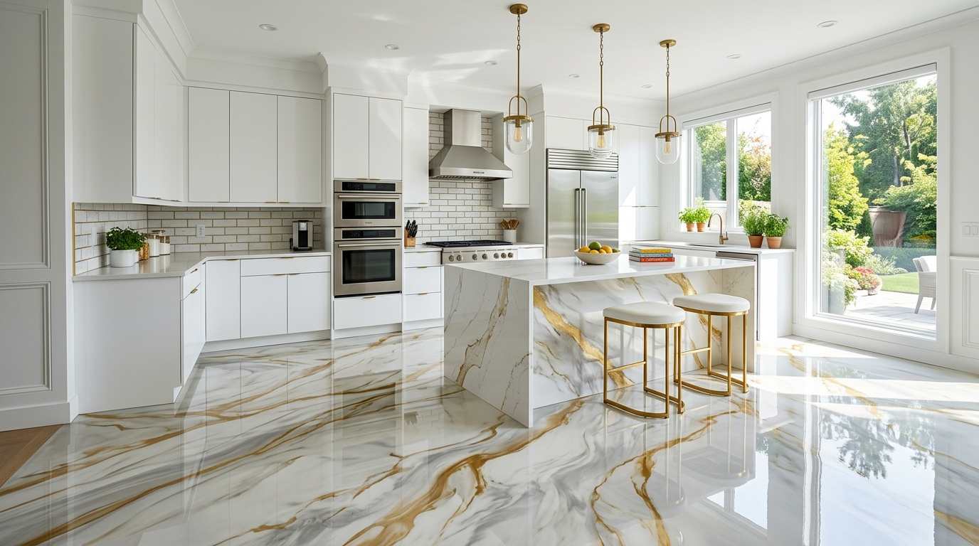 Gold and Marble Metallic Epoxy