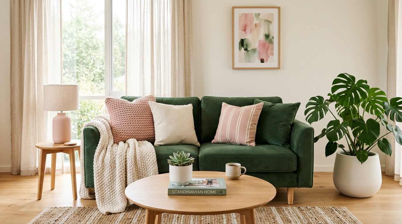 Forest Green Sofa 