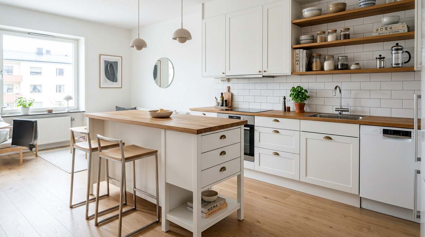 Compact Island Kitchen Design