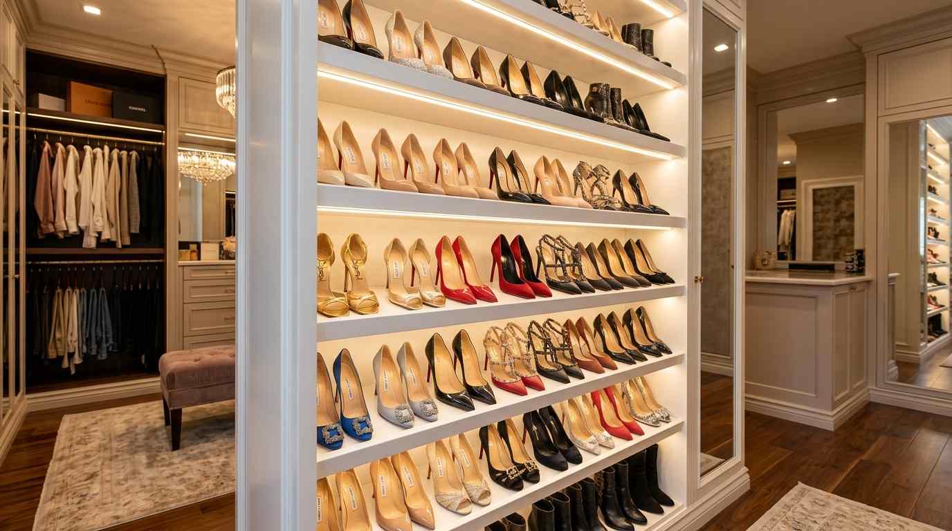 Angled Display Shelving
