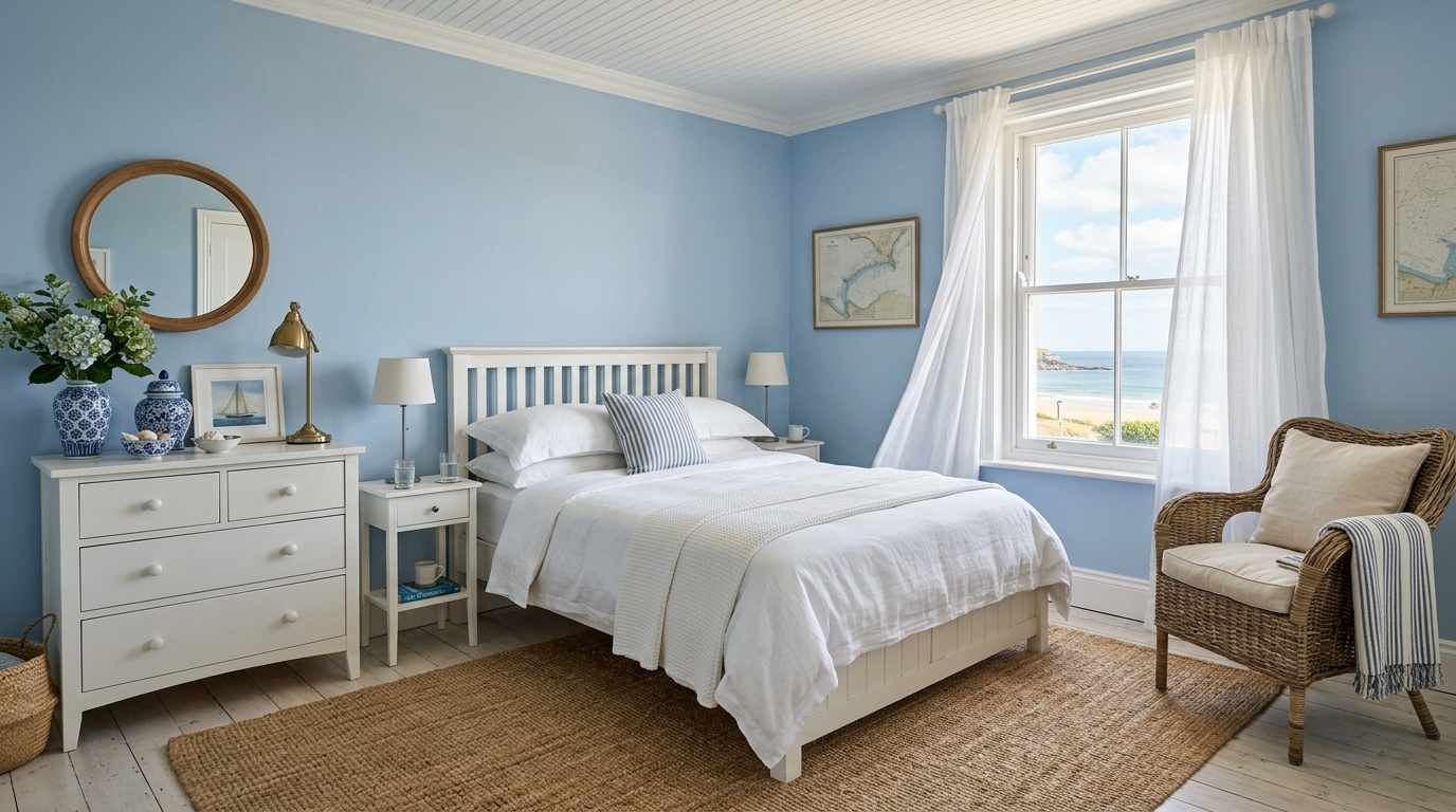 Blue and White Coastal Cottage