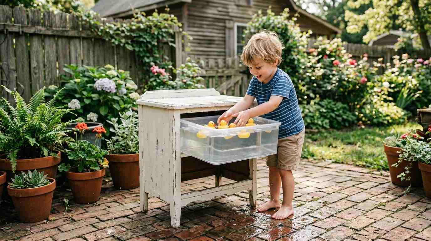 Repurposed Furniture Water Table