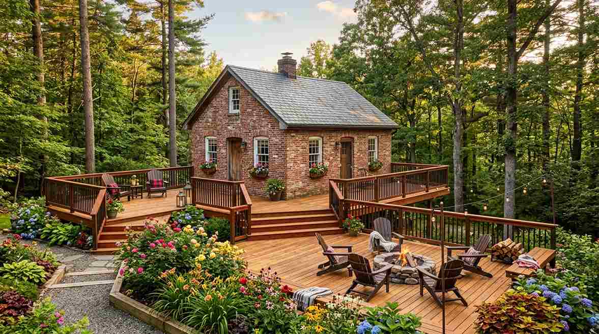 Rustic Brick Cabin 