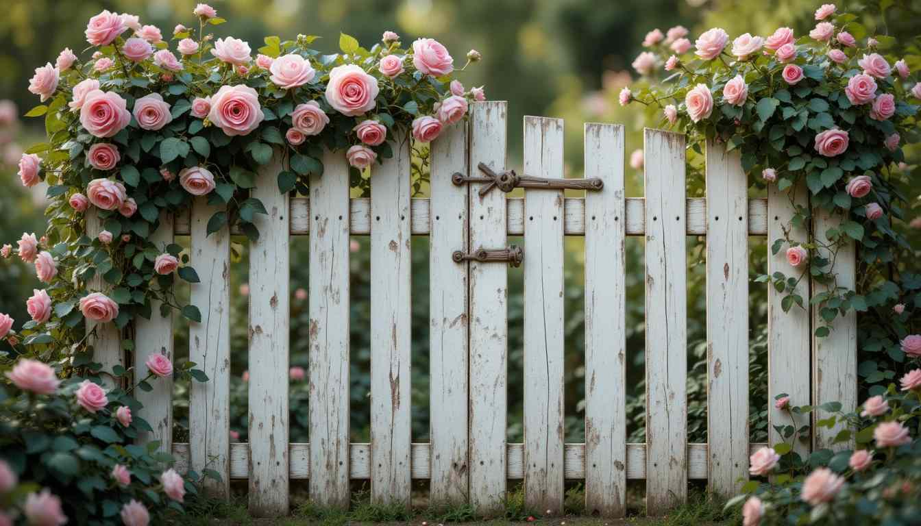 Shabby Chic Weathered Pallet Fence
