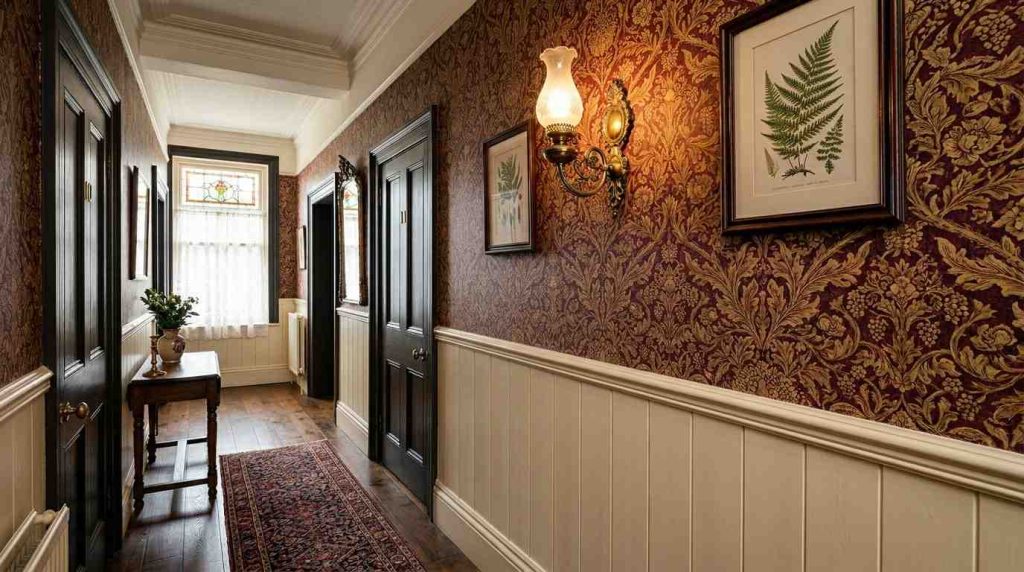Statement Wallpaper with Victorian Patterns