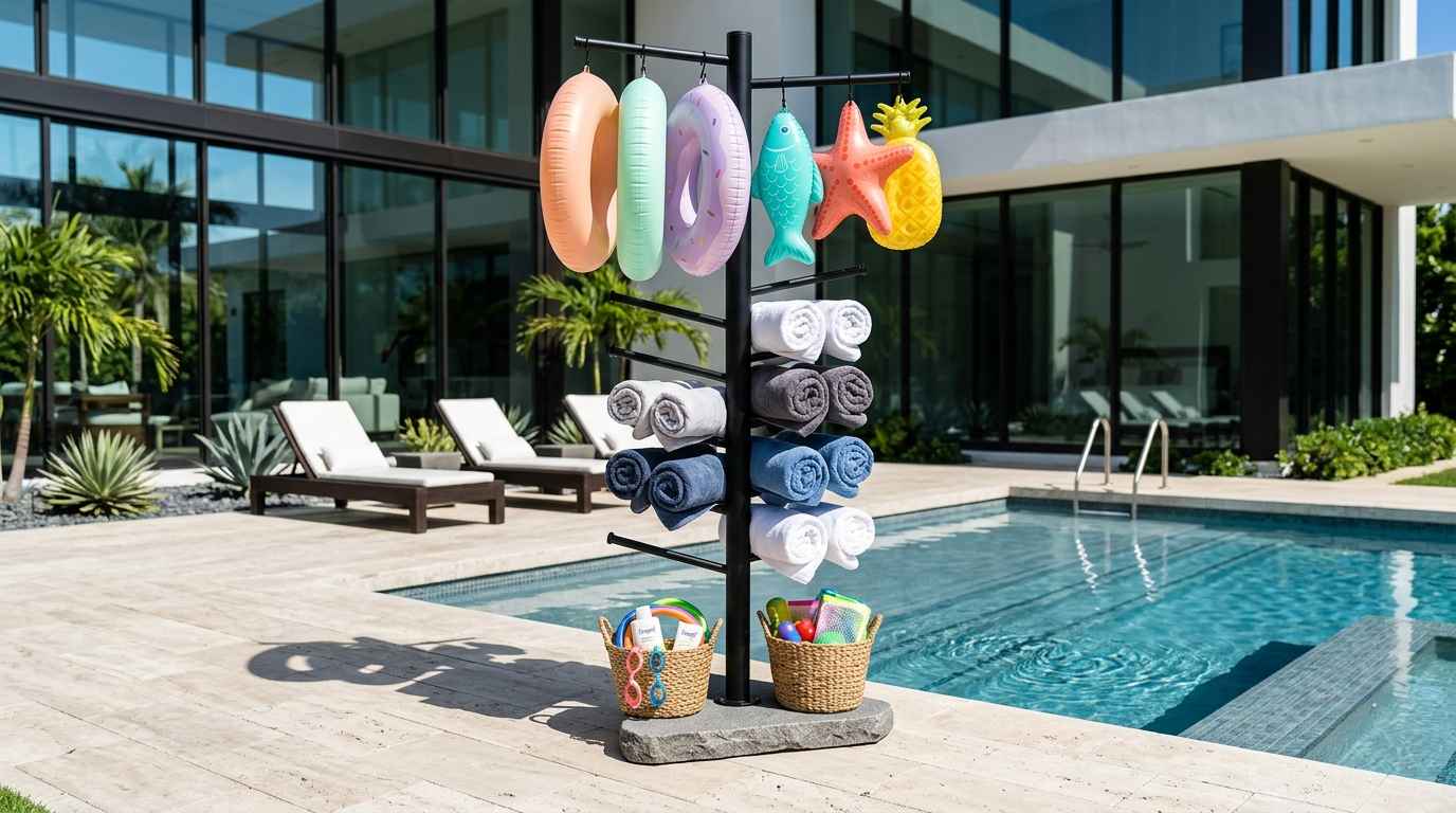 . Poolside Towel Tree