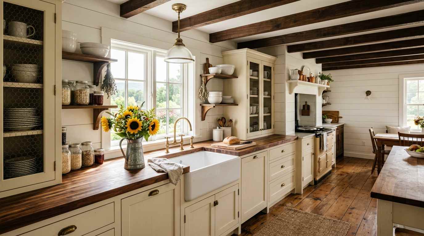 Victorian Farmhouse Kitchen Fusion
