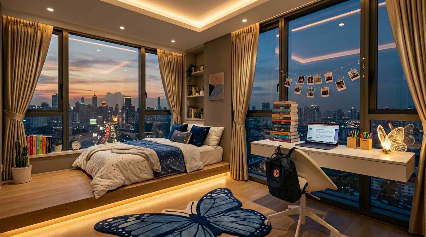  City View Luxury Teen Bedroom
