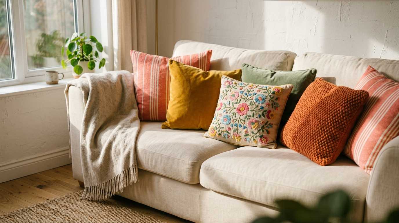  Mix and Match Colorful Throw Pillows
