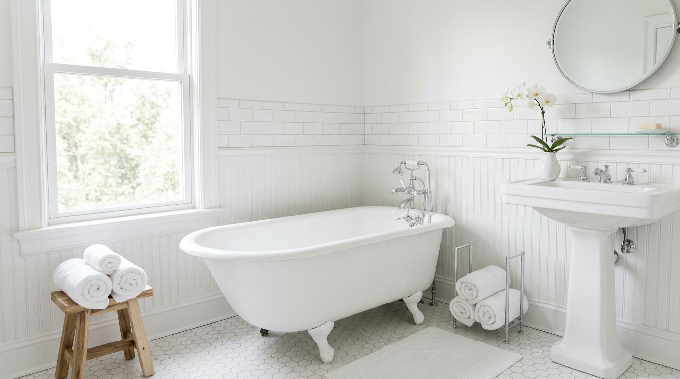 All-White Minimalist Victorian