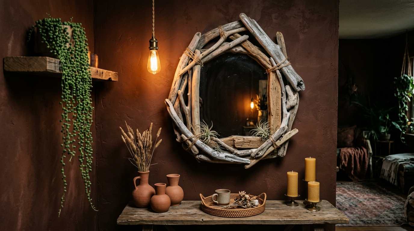 Driftwood Bohemian Mirror
