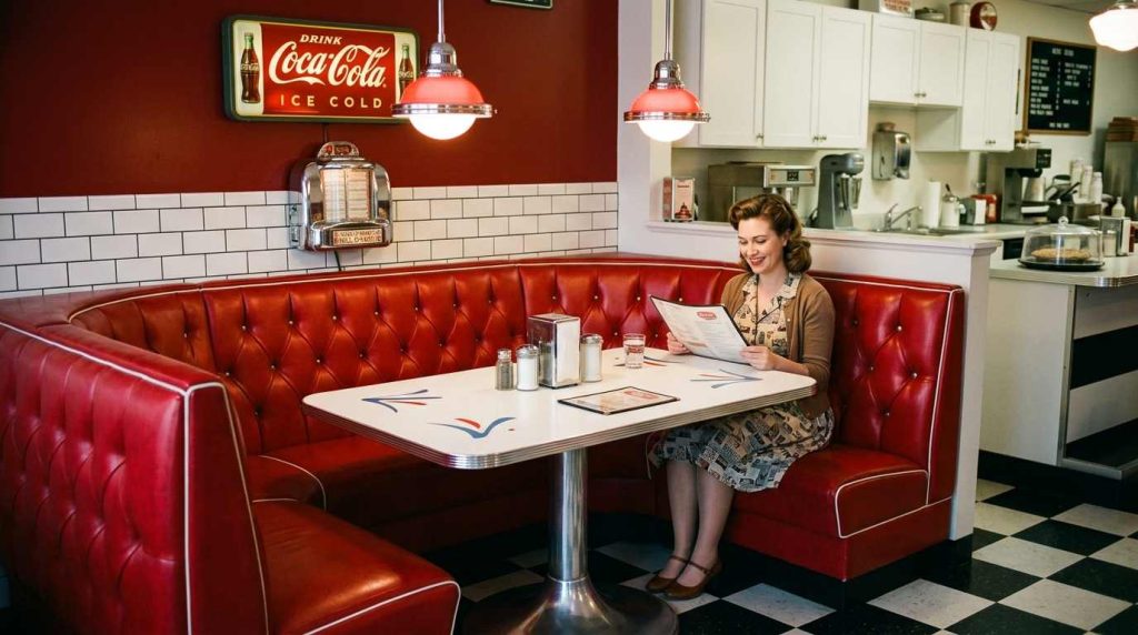 Kitchen booth seating like a diner
