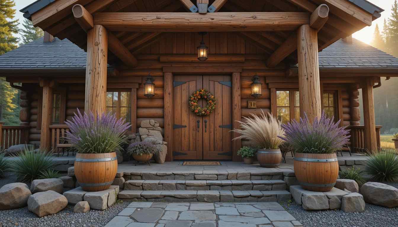 Rustic Wooden Entrance Design