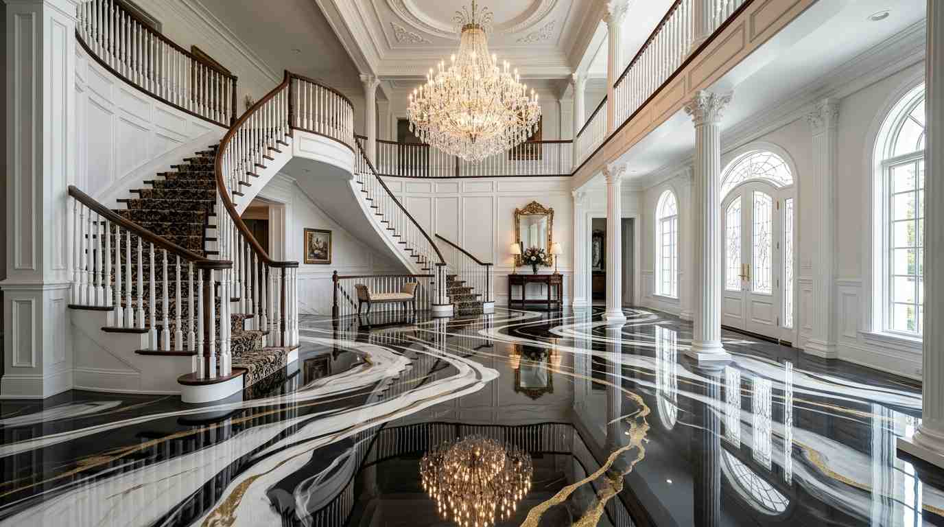 Black and White Swirl Epoxy