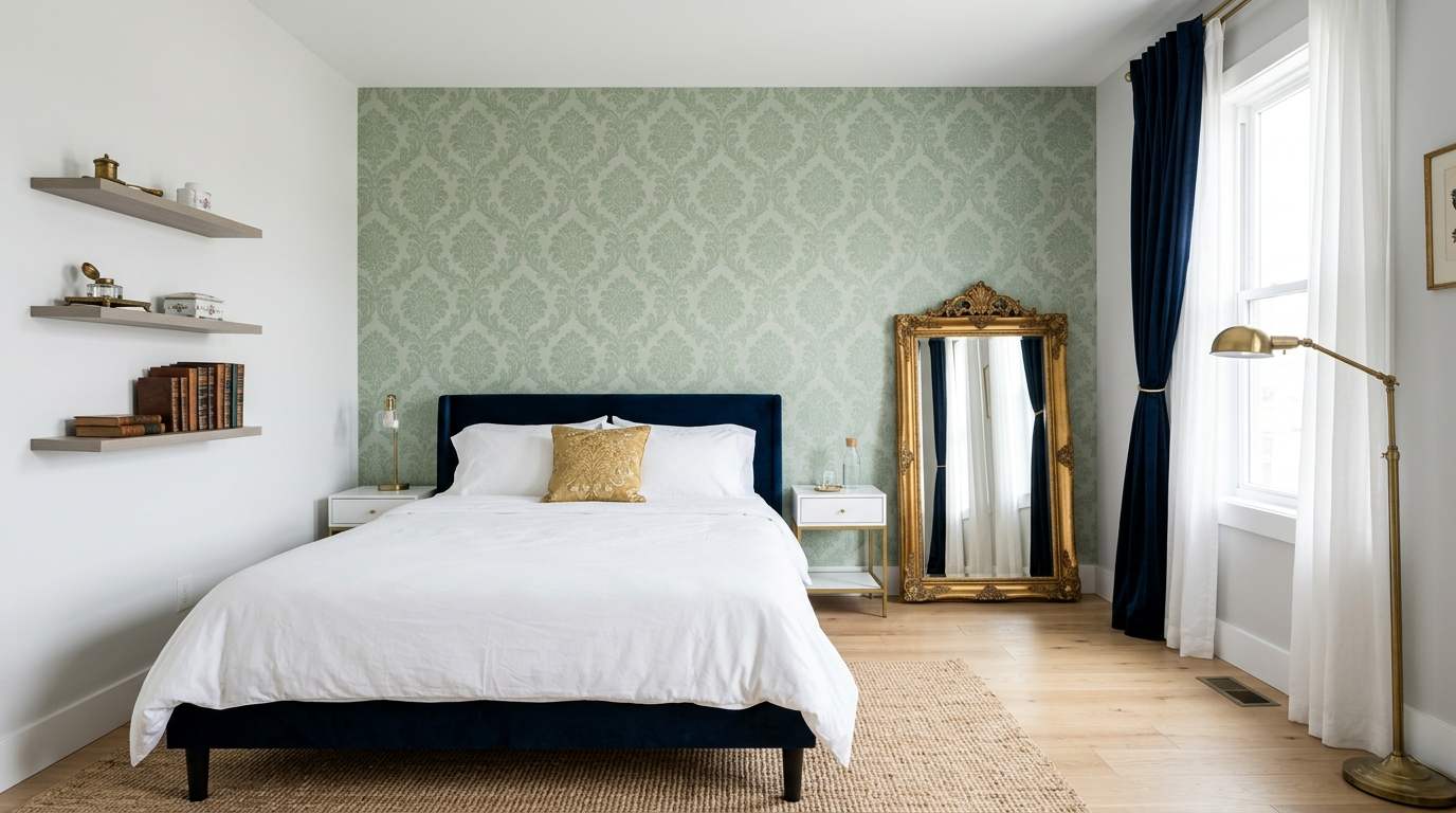 Victorian Bedroom with Modern Twist