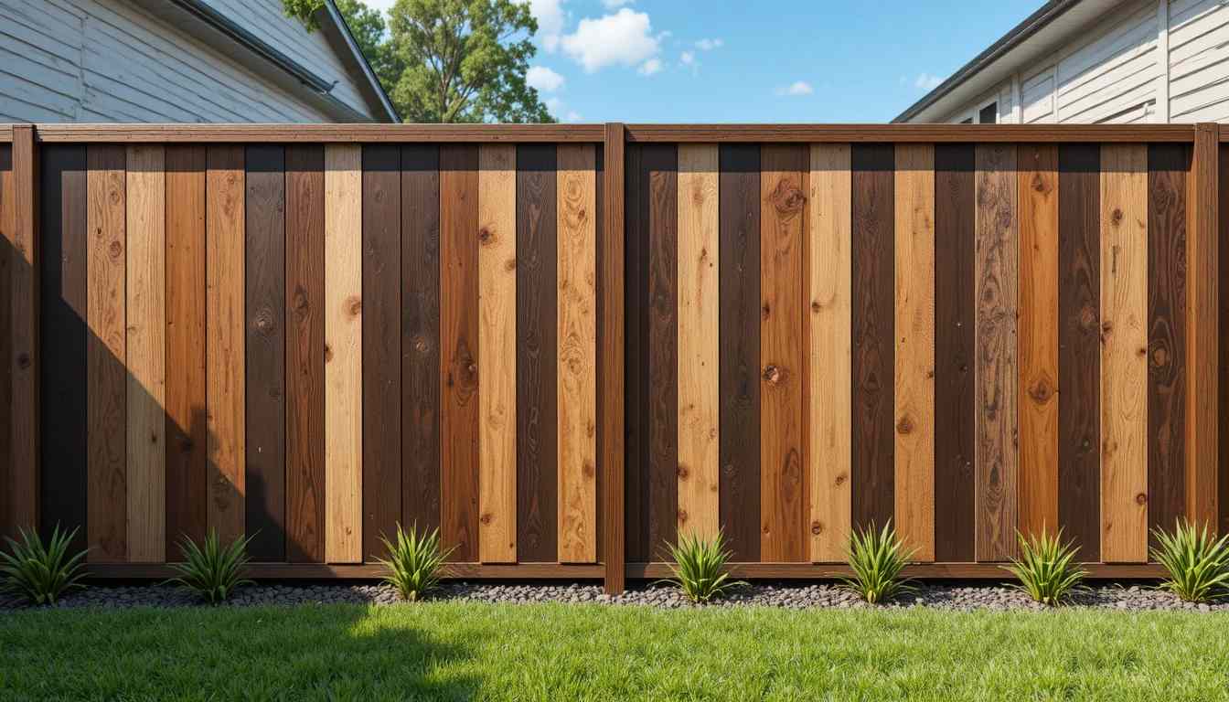 Two-Tone Stained Pallet Fence