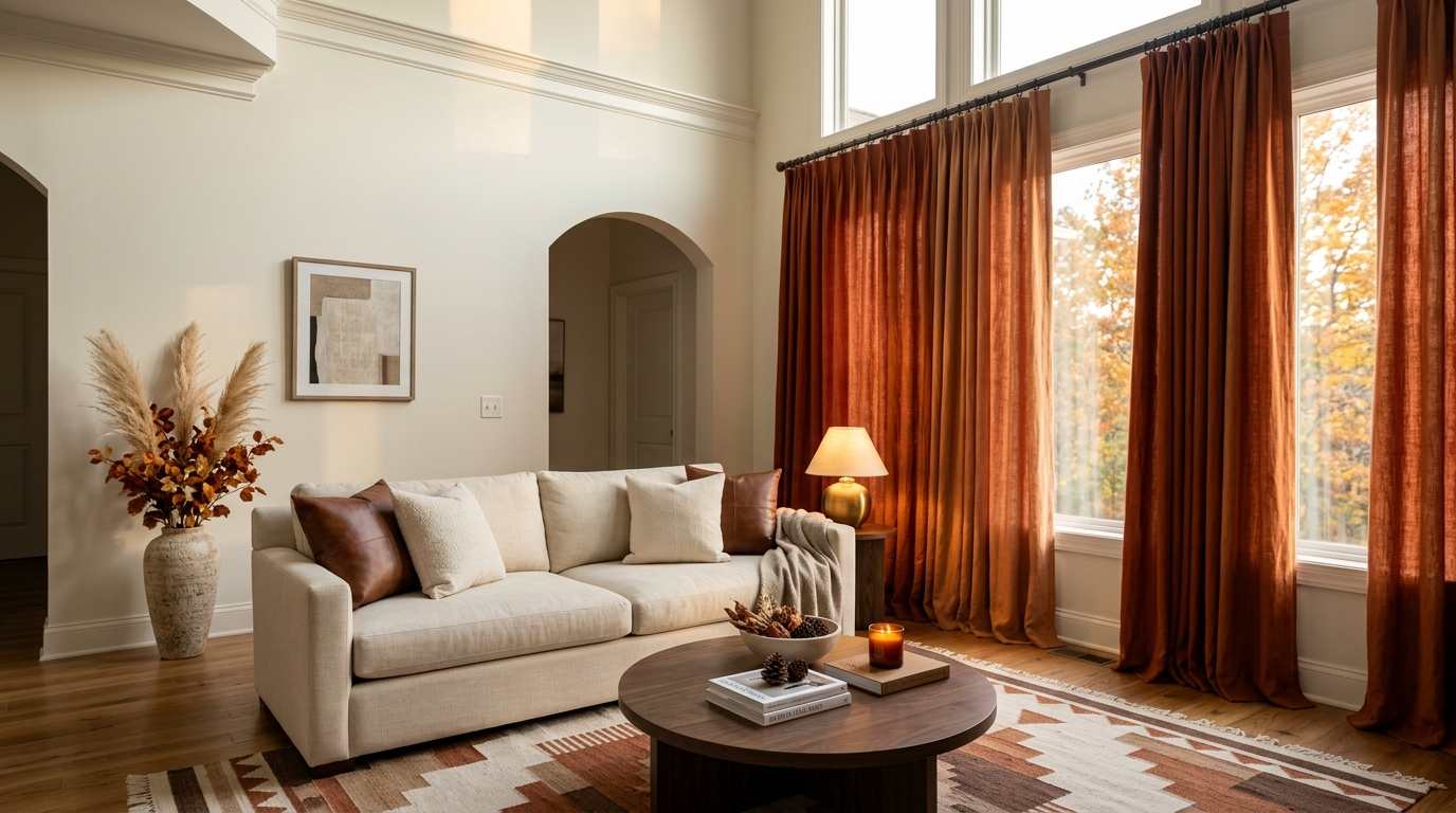 Add Colorful Curtains for Instant Drama
