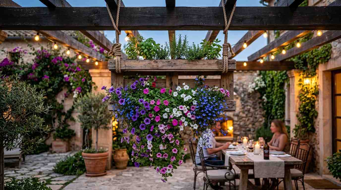 Hanging Pallet Garden