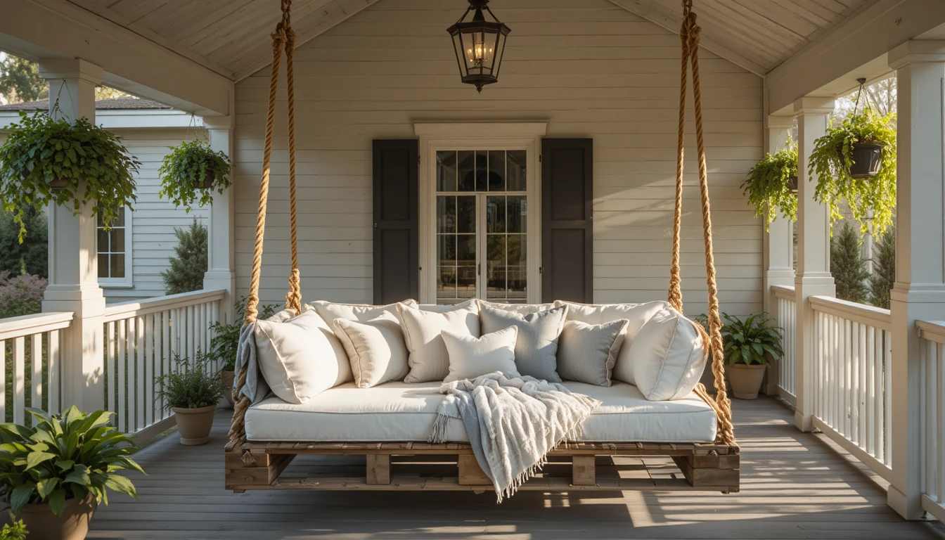 Pallet Swing Bed for Porch