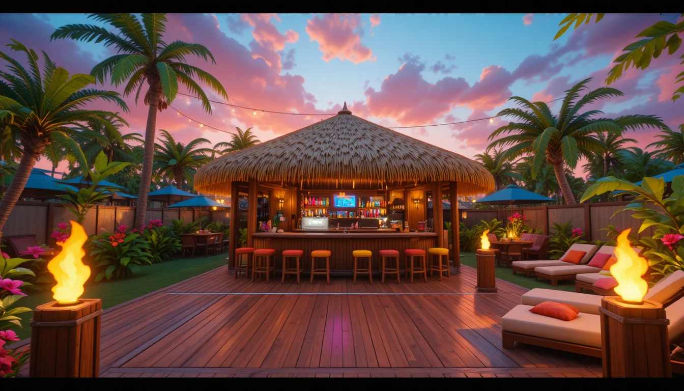 Tropical Tiki Bar & Entertainment Area