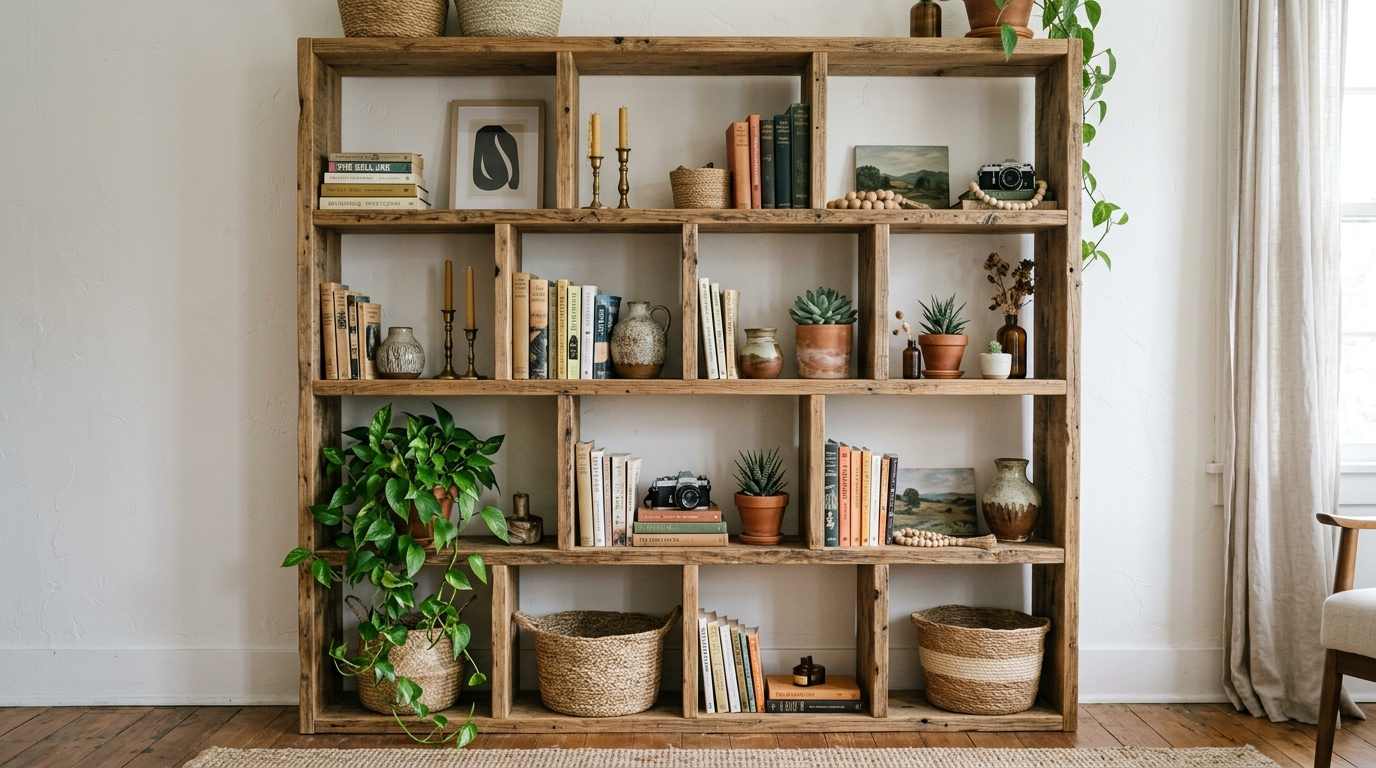 Reclaimed Wood Bookshelf
