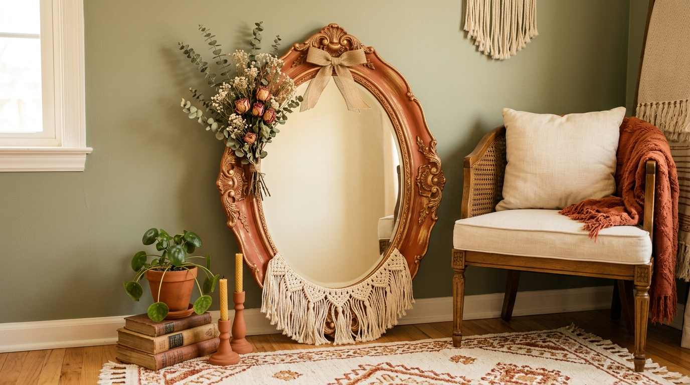 Thrift Store Mirror Makeover (