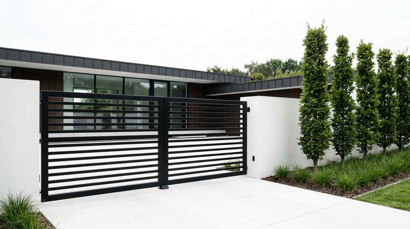 Modern Minimalist Driveway Gate