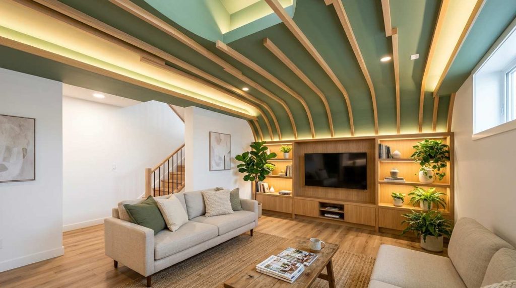 Sage Green Painted Ceiling — The Unexpected Move