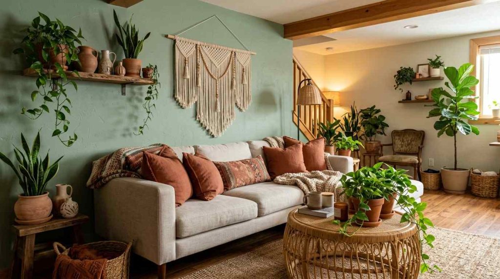 The Earthy, Boho Basement
