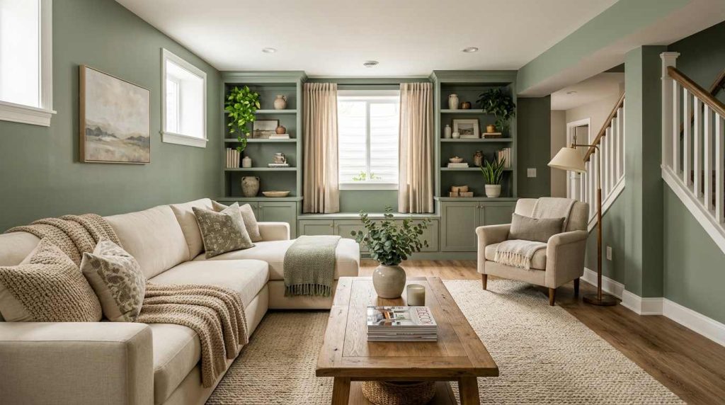 The Fully Finished Sage Basement — Trim, Floor, Everything