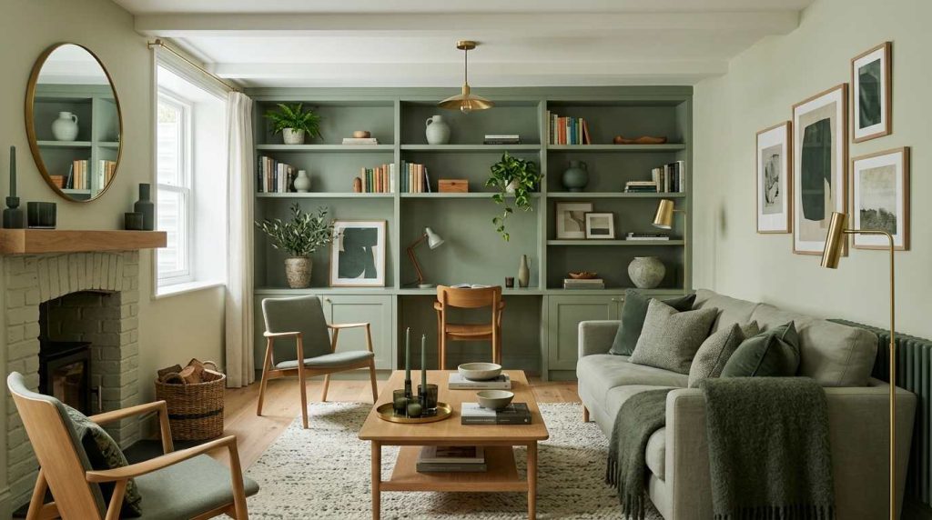 The Layered Sage Basement — Multiple Shades, One Color Family