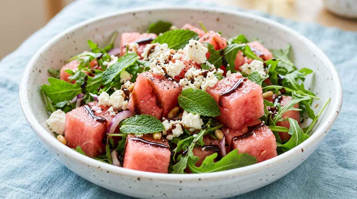  Watermelon Feta Salad with Grilled Shrimp