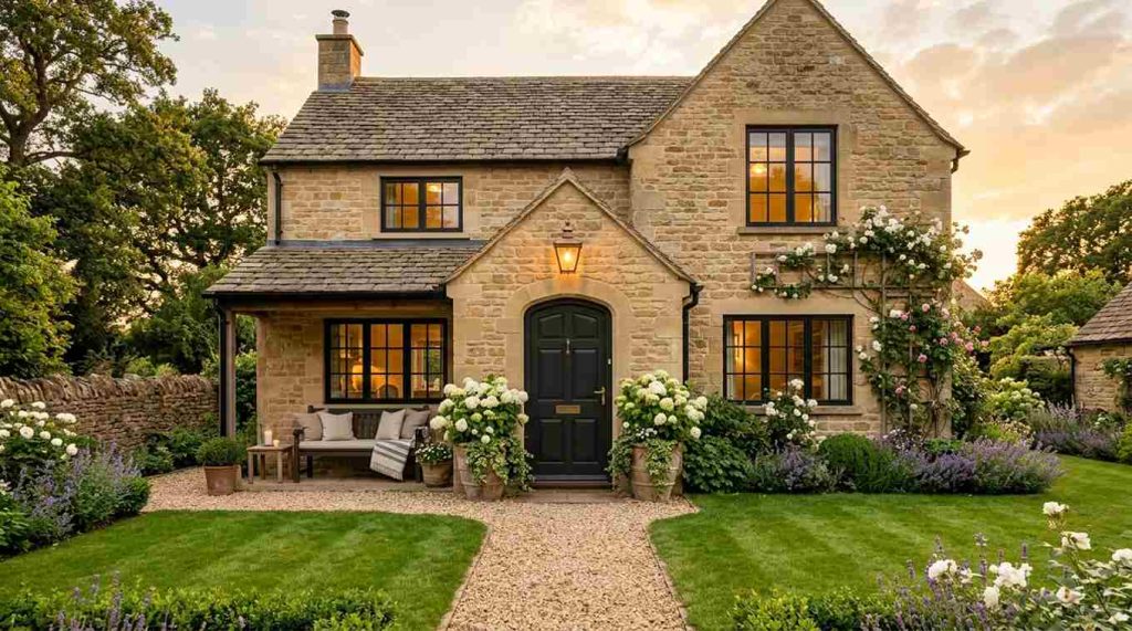 Modern Exterior Stone Cottage