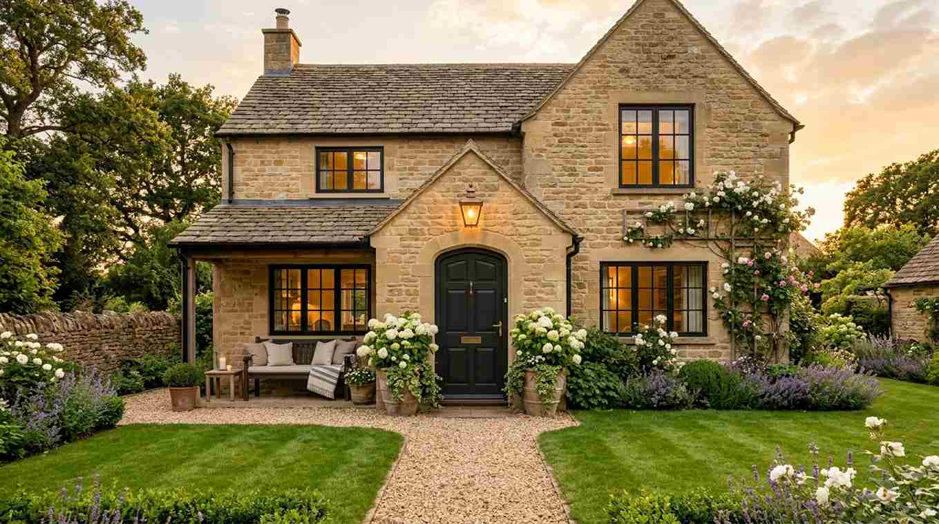Modern Exterior Stone Cottage